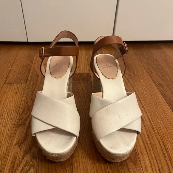 J.Crew Two Tone Platform Espadrille Heel Sandals - Picture 7 of 7